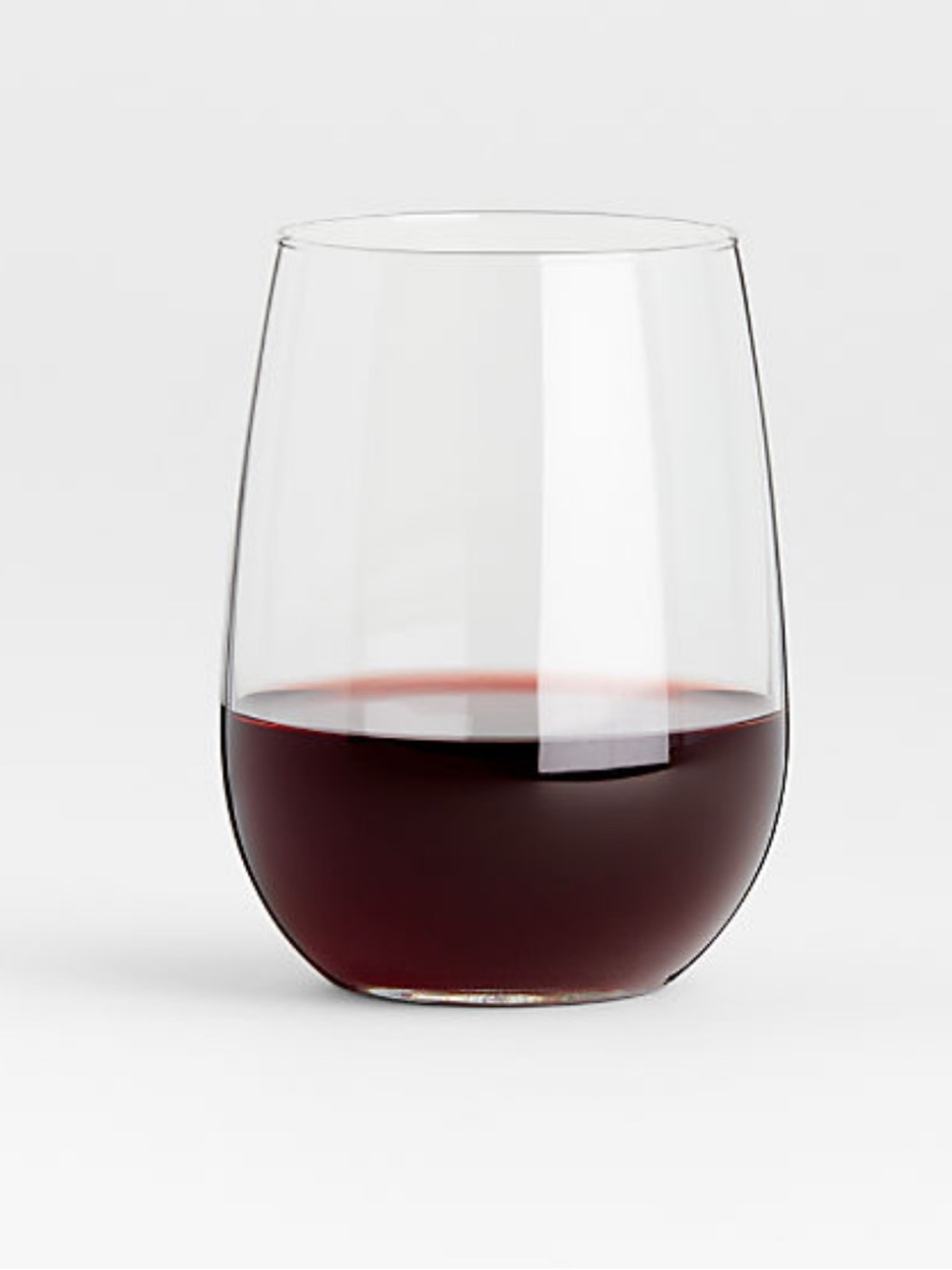 Crate&Barrel Clear Stemless Wine Glasses (Two)